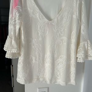 Lilly Pulitzer off white crochet size M